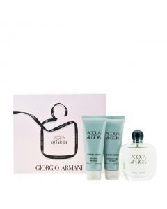 Acqua Di Gioia de Giorgio Armani Coffret Perfume Feminino oferta Loção + Gel Duche 100+75+75ml