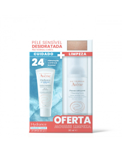 Avène Kit Hydrance Emulsão Ligeira FPS30 Oferta Mousse Limpeza