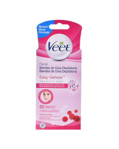 Veet Bandas de Cera Depilatórias Rosto Pele Normal 20un.