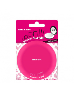 Beter Oooh!!! Pocket Flash Espelho Duplo com Luz Led Cor Rosa 1un.