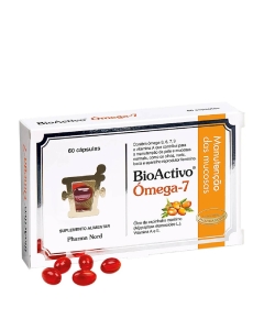 BioActivo Ómega-7 Cápsulas Manutenção das Mucosas 60un.