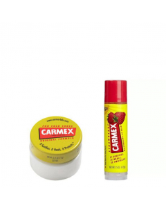 Carmex Kit Boião Clássico + Stick Morango