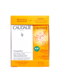 Caudalie Vinoperfect Kit Sérum Anti Manchas + Creme Solar Rosto Anti Rugas