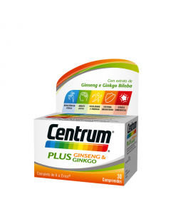 Centrum Plus Ginseng Ginkgo Multivitamínico Comprimidos 30un.