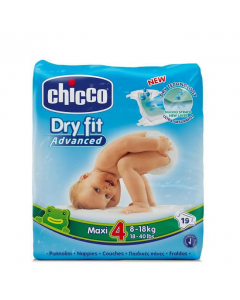 Chicco DryFit Maxi Tamanho 4 Fraldas 8-18kg 19un.