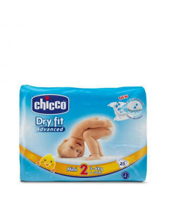 Chicco DryFit Mini Tamanho 2 Fraldas 3 - 6kg 25un.
