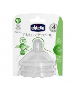 Chicco Natural Feeling Tetina Silicone com Dupla Válvula Anticólicas 2un.
