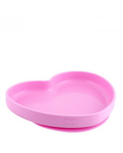 Chicco Prato Silicone Forma Coração Rosa 6m+
