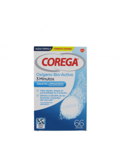 Corega Oxigénio Bio-Ativo Pastilhas Limpeza 66un.