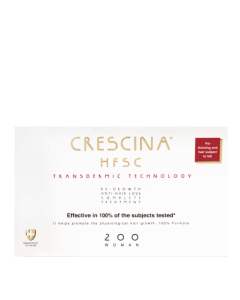 Crescina HFSC Transdermic 200 Mulher Ampolas Tratamento Completo Queda de Cabelo 10+10un.