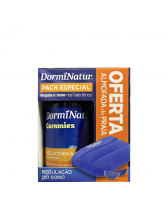 DormiNatur Gummies Melatonina Gomas 50un. Oferta Almofada Praia