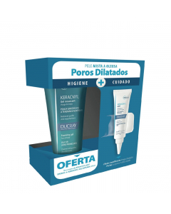 Ducray Keracnyl Coffret Poros Dilatados Gel Limpeza + Creme