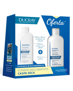 Ducray Kit Caspa Seca Squanorm Shampoo + Elution Shampoo
