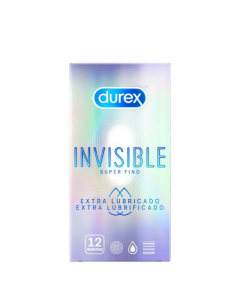 Durex Invisible Extra Lubrificado Preservativos 12un.