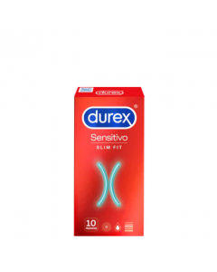 Durex Sensitivo Suave Slim Fit Preservativos 10un.