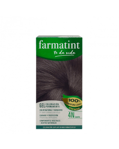 Farmatint Gel Color Coloração Permanente Cor 4N Castanho