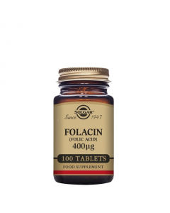 Solgar Ácido Fólico 400µg Folacin Comprimidos 100un.