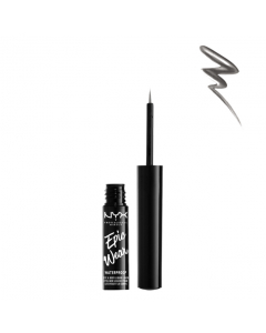 NYX Epic Wear Metallic Eyeliner Delineador Líquido Cor 02 Gun Metal 3.5ml