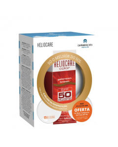 Heliocare Pack Color Gel Brown SPF50 Oferta Compacto Claro e Escuro 