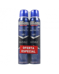 Williams Duo Invisible 48H Desodorizante Antimanchas Spray 2x200ml