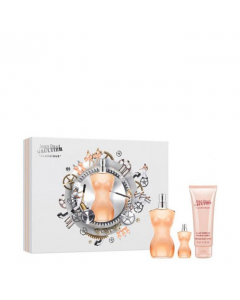 Classique Eau de Toilette de Jean Paul Gaultier Coffret Perfume Feminino oferta Loção + Spray Mini 50+75+6ml