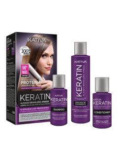 Kativa Keratin Xpress Hair Straightening Kit Alisamento Rápido