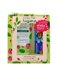 Klorane Júnior Kit Gel Duche Framboesa + Pasta Dentífrica