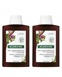 Klorane Quinina Bio Duo Shampoo Fortificante Antiqueda 2x400ml