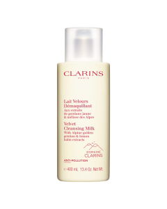 Clarins Lait Velours Démaquillant Leite Desmaquilhante Antipoluição 400ml