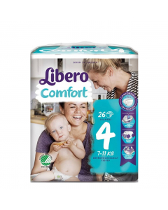 Libero Comfort T4 Fraldas 7-11 kg 26un.