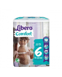 Libero Comfort Fit T6 Fraldas 13-20 kg 22un.