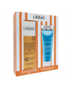 Lierac Sunissime Pack BB Fluido Protetor SPF50+ Cor Doré Oferta Leite Reparador