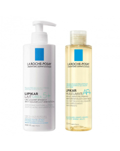 La Roche Posay Lipikar Lait Urea 5+ Kit Loção Calmante + Óleo Lavante