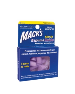 Mack’s Tampões Auriculares Espuma Ruído Slim Fit 5 pares