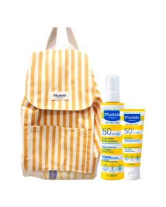 Mustela Solar Mochila Amarela Spray SPF50 + Leite SPF50+