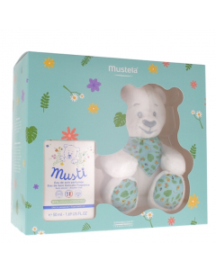 Mustela Baby Musti Coffret Água Perfumada oferta Urso Folhas