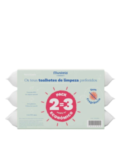 Mustela Toalhitas Sem Perfume Pack Económico 3un.
