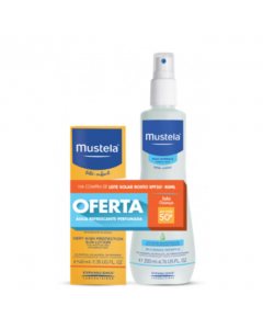 Mustela Solar SPF50+ Pack Leite Solar Rosto oferta Água Refrescante