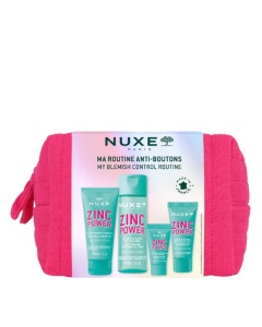 Nuxe Zinc Power Coffret Rotina Anti-Imperfeições Gel de Limpeza 30ml + Loção 50ml + Sérum 5ml + Fluido 15ml