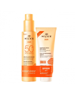 Nuxe Sun Pack Leite SPF50 Spray Oferta Pós-Solar Gel Duche