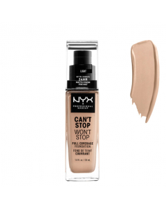 NYX Can't Stop Won't Stop Full Coverage Foundation Base Cor Light 30ml