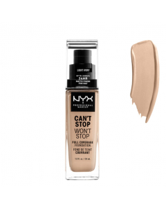 NYX Can't Stop Won't Stop Full Coverage Foundation Base Cor Light Ivory 30ml