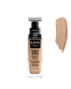 NYX Can't Stop Won't Stop Full Coverage Foundation Base Cor Medium Olive 30ml