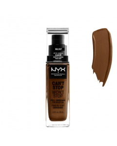 NYX Can't Stop Won't Stop Full Coverage Foundation Base Cor Walnut 30ml