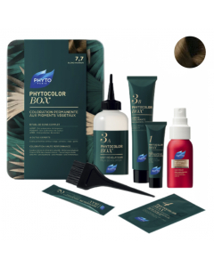 Phytocolor Box Kit Coloração Permanente Nº 7.7 Cor Louro Escuro Acobreado 1un.