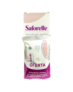 Saforelle Pack Solução Limpeza Suave + Toalhetes Íntimos