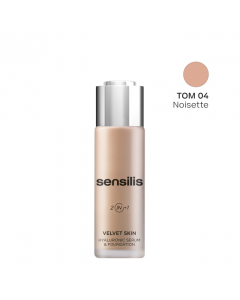 Sensilis Velvet Skin 2-em-1 Base Sérum Antienvelhecimento Cor 04 Noisette 30gr