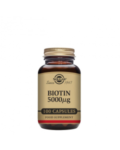 Solgar Biotina 5000µg Cápsulas Vegetais 100un.