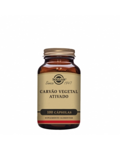 Solgar Carvão Vegetal Ativado Cápsulas 100un.