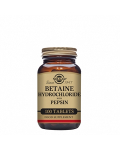 Solgar Hidrocloreto de Betaína com Pepsina Comprimidos 100un.